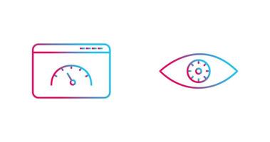 page speed and supervision Icon vector