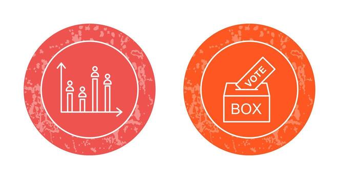 Giing Vote and Candidate and Graph Icon vector