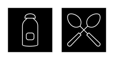 syrup and spoon Icon vector