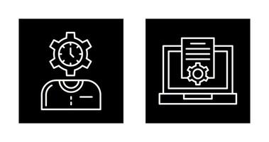 hora y investigación icono vector