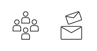 Networek Group and Messages Icon vector