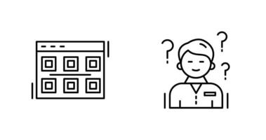 Layout and Confuse Icon vector