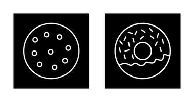 cookie and doughnut Icon vector