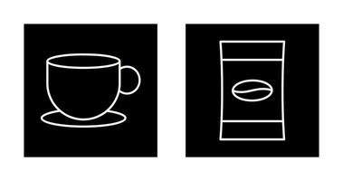 tea and coffee packet Icon vector