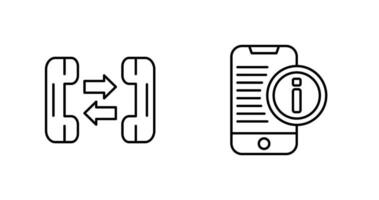 phone call and smartphone Icon vector