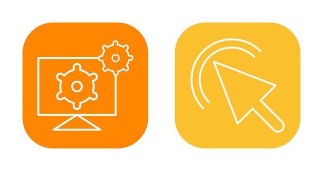 click and development tools Icon vector