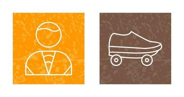 Man and Skates Icon vector