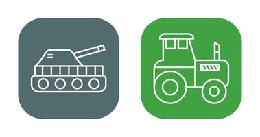 Tank and Tractor Icon vector