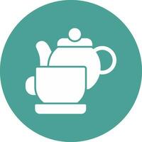 Tea Set Vector Icon