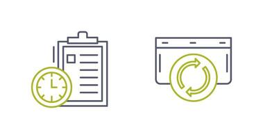 Time Management and Refresh Icon vector