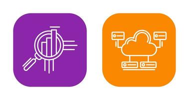 Business Analytics and Cloud Database Icon vector