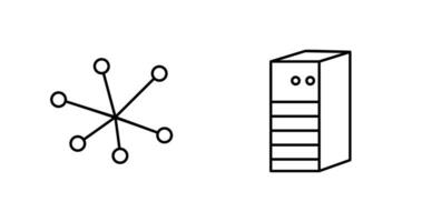 Internet and Server Network Icon vector