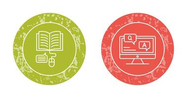 Online Learning and Faq Icon vector