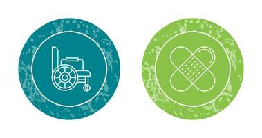 Wheelchair and Bandage Icon vector