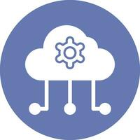 icono de vector de computación en la nube