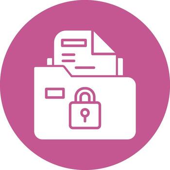 icono de vector de carpeta segura