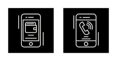 E wallet and Incoming Call Icon vector