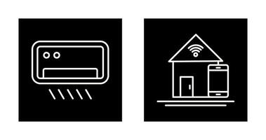 Air Conditioner and Home Automation Icon vector