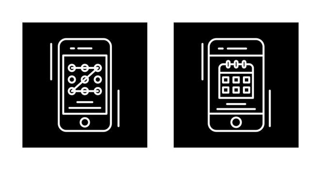 Pattern Code and Calendar Icon vector