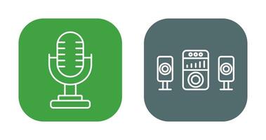 Microphone and Sound System Icon vector