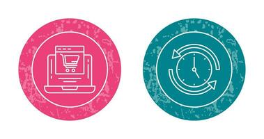 Add to Cart and Run time Icon vector