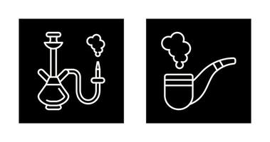 Hookah and Smoke Pipe Icon vector