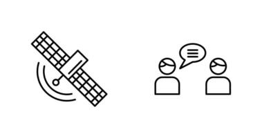 Satellite and Chatting Icon vector