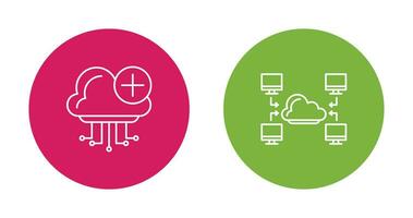 Cloud Computing and Computer  Icon vector