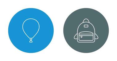 balloon and bag pack Icon vector