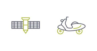 Scooter and Satellite Icon vector