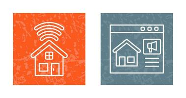 Smart house and Marketing Icon vector