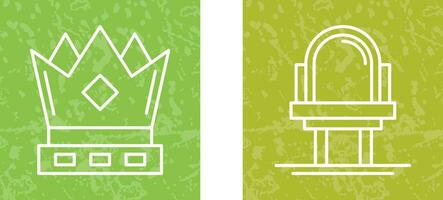 Crown and Mirror Icon vector