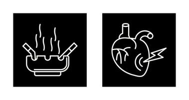 Heart Attack and hashtray Icon vector