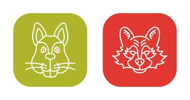 Squirrel and Raccoon Icon vector