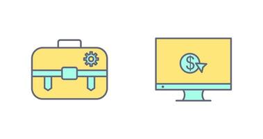 portfolio management and pay per click Icon vector