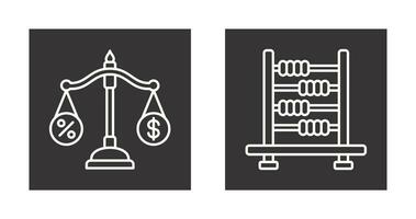 Scale and Abacus Icon vector