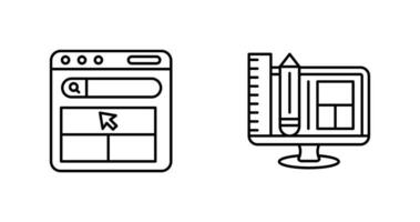 Website and Web Design Icon vector