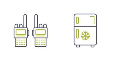 Walkie Talkie and Fridge Icon vector