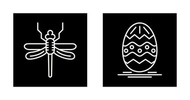 Dragonfly and Easter  Icon vector