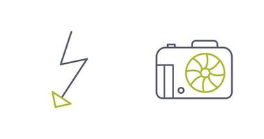 flash and camera Icon vector