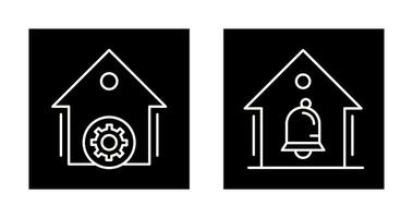 Settings and Alert Icon vector