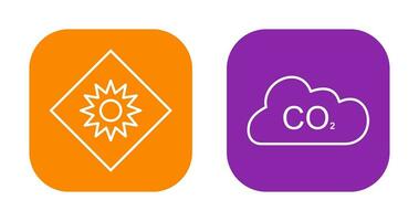 optical radiation And Carbon Dioxide  Icon vector