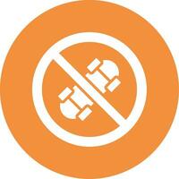 No Skateboard Vector Icon