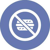 No Fast Food Vector Icon