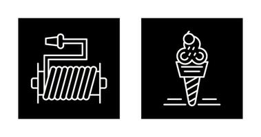 Water Hose and Ice Cream Icon vector