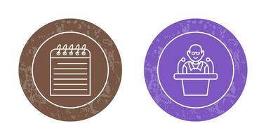 Note and Lecture Icon vector