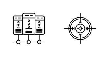 Server and Aim Icon vector