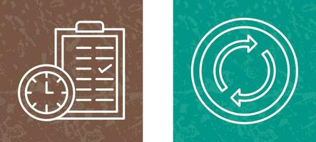 Time Planing and Loop Icon vector