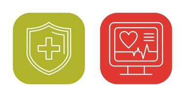 Protection and Plus Icon vector