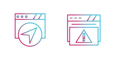 Navigation and Alert Icon vector